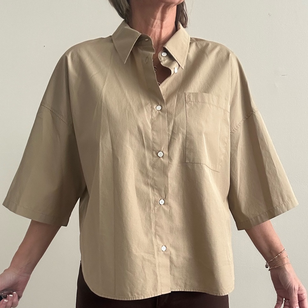 Citizens Of Humanity Beige Button-Down Shirt